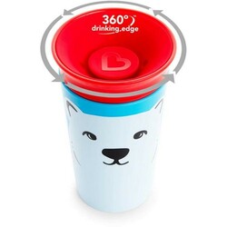 Munchkin. Чашка-непроливайка Miracle 360° Білий ведмідь, 266 мл(5019090517799)