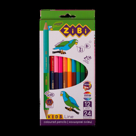 ZiBi. Карандаши цветные Kids Line Double 24 цвета, 12 шт (4823078932419)