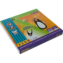 ZiBi. Пластилін Kids Line 12 кольорів 300 г стік   (4823078932907)