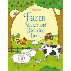 Usborne. Развивающая книга-раскраска с наклейками Ферма (150 наклеек) (9781409597933)