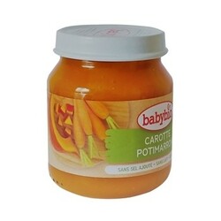 BABYBIO. Детское пюре из моркови и китайской тыквы с 4 месяцев 130 г (3288131500423)