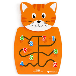 Viga Toys. Настенная игрушка  Котик с цифрами (6934510506766)