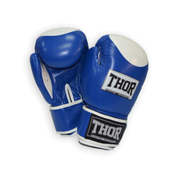 Thor. Перчатки боксерские COMPETITION 14oz /Кожа /сине-белые (7200500232144)