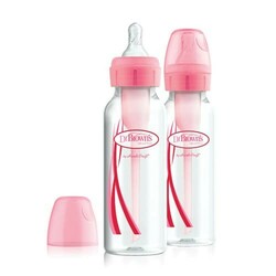 Dr. Brown's. Детская бутылочка для кормления с узким горлышком Options+, 250 мл, розовый, 2 шт. в уп