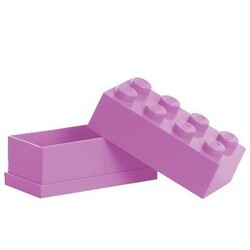 Lego. Конструктор  Пластиковий міні- кубик для зберігання 8, ліловий 5 деталей(40121739)