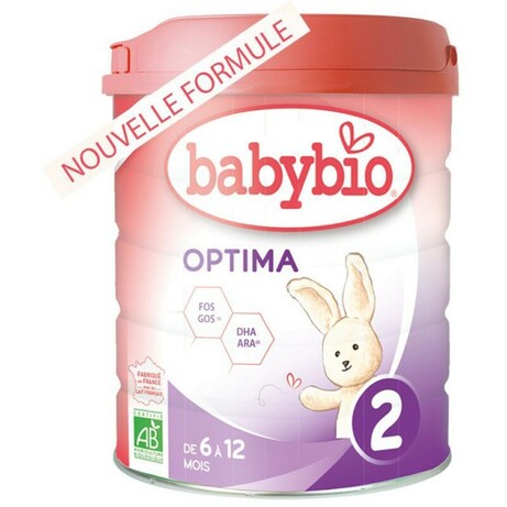 BABYBIO. Органическая смесь из коровьего молока BabyBio Optima-2 от 6 до 12 мес 800 г (3288131580326