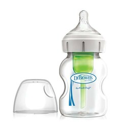 Dr. Brown's. Стеклянная бутылочка для кормления с широким горлышком Options+, 150 мл (WB51700-P4)