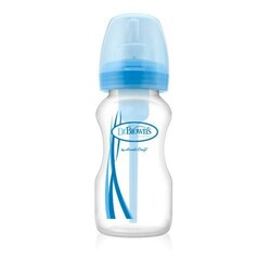 Dr. Brown's. Детская бутылочка для кормления с широким горлышком, 270 мл Голубой (WB91405-ESX)