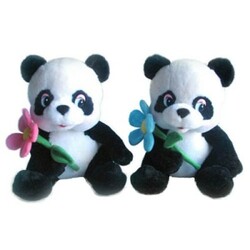 Lava. М'яка іграшка Панда з квіткою(LF873)