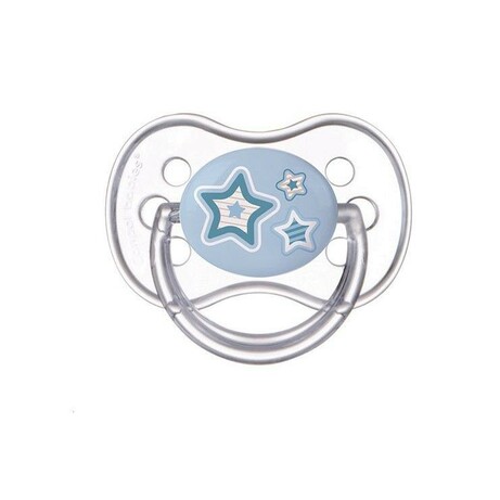 Canpol Babies. Пустышка силиконовая симметричная 6-18 мес Newborn baby Голубой (5901691813953)