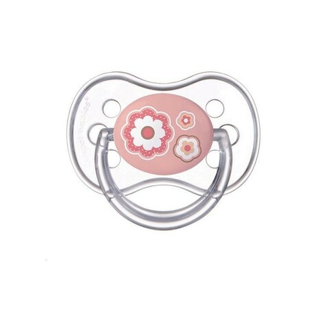 Canpol Babies. Пустышка силиконовая симметричная 6-18 мес Newborn baby Розовый (5903407225814)