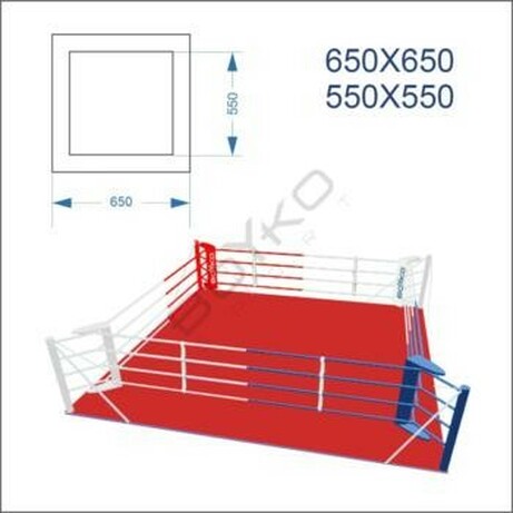 BS Спорт. Ринг бокс BS - підлога, навчання, 6.5x6.5m, вірьовки 5.5x5.5m(bs0204200004))