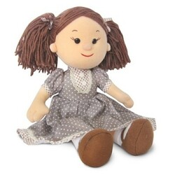 Lava. Мягкая игрушка Кукла Карина в коричневом платье в горошек (24 см, музыкальная) (LF1145C)