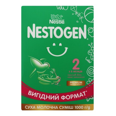 Nestle. Смесь Nestogen 2 (6 m+ ), 1000 г. с 6 мес (7613287110046)