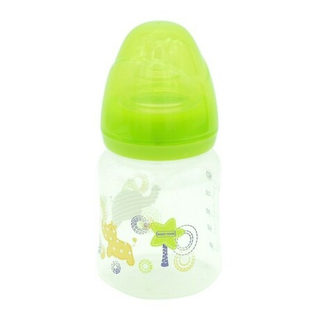 Baby Team. Пляшка з широкою шийкою Baby Team, 150 мл, зелена 0+  (4824428010030)
