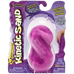 Wacky Tivities. Песок для детского творчества Kinetic Sand Neon (фиолетовый, 170 г) (71401P)