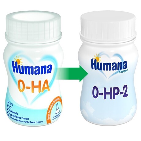 Humana. Рідка гіпоалергенна молочна суміш Humana O - HP - 2 Expert 90 мл, з народження(720412)