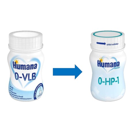 Humana.  Молочна рідка суміш O - HP - 1, 90мл для дітей з низькою масою тіла(720405)